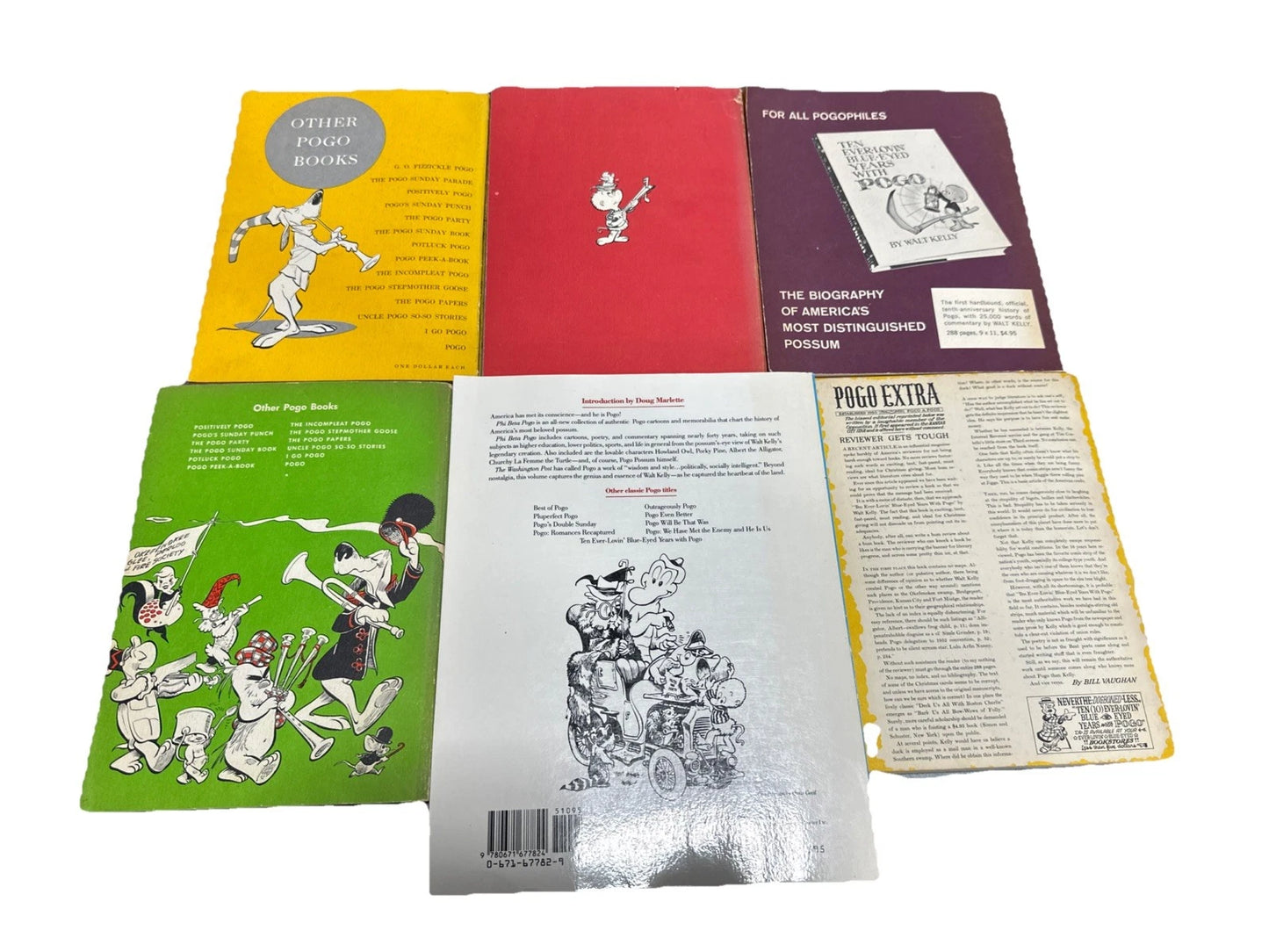 POGO Books by WALT KELLY ~ Vintage Lot of 6 Books ~ Dated 1956 -1988