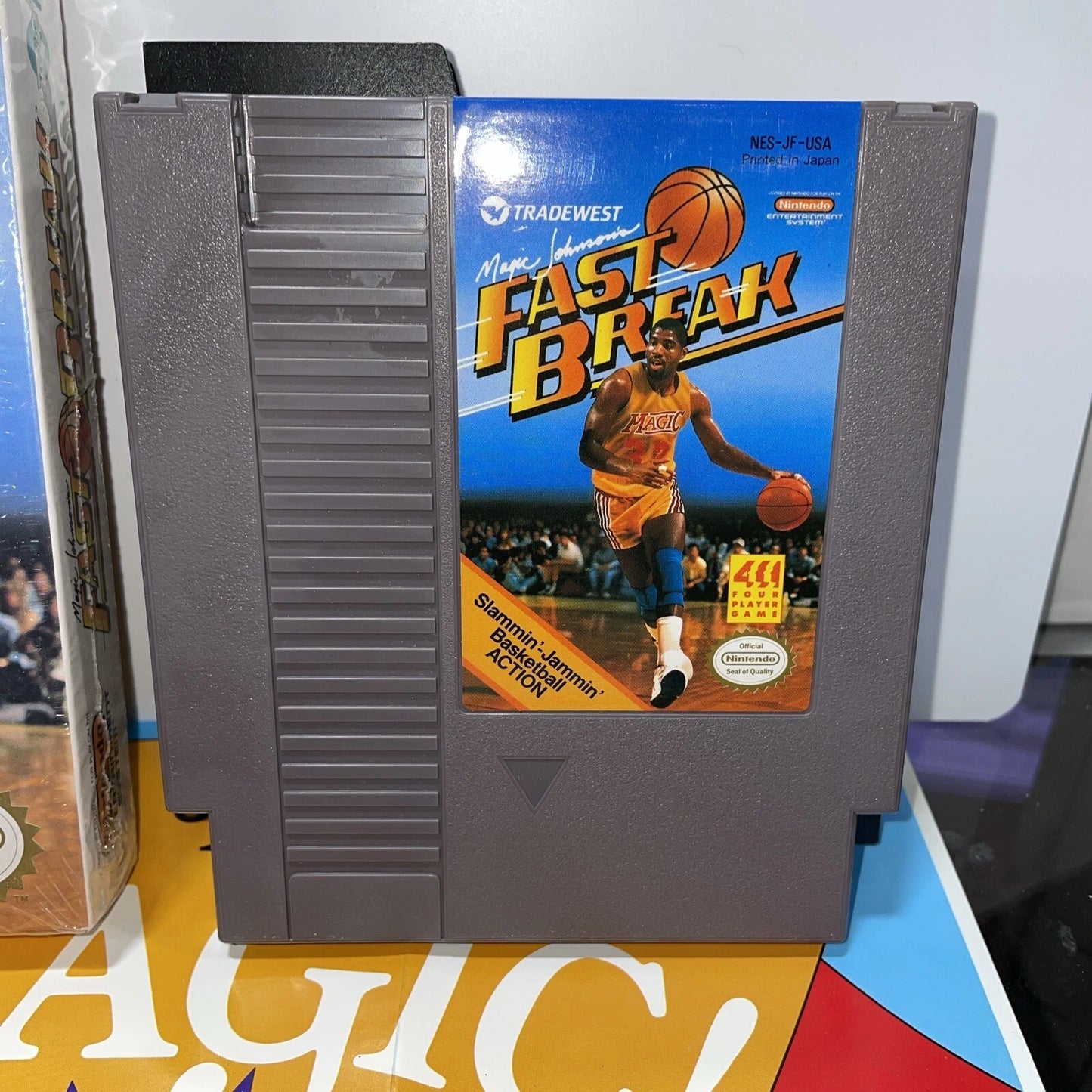 Magic Johnson's Fast Break (Nintendo, NES 1990) CIB MINT CONDITION COMPLETE