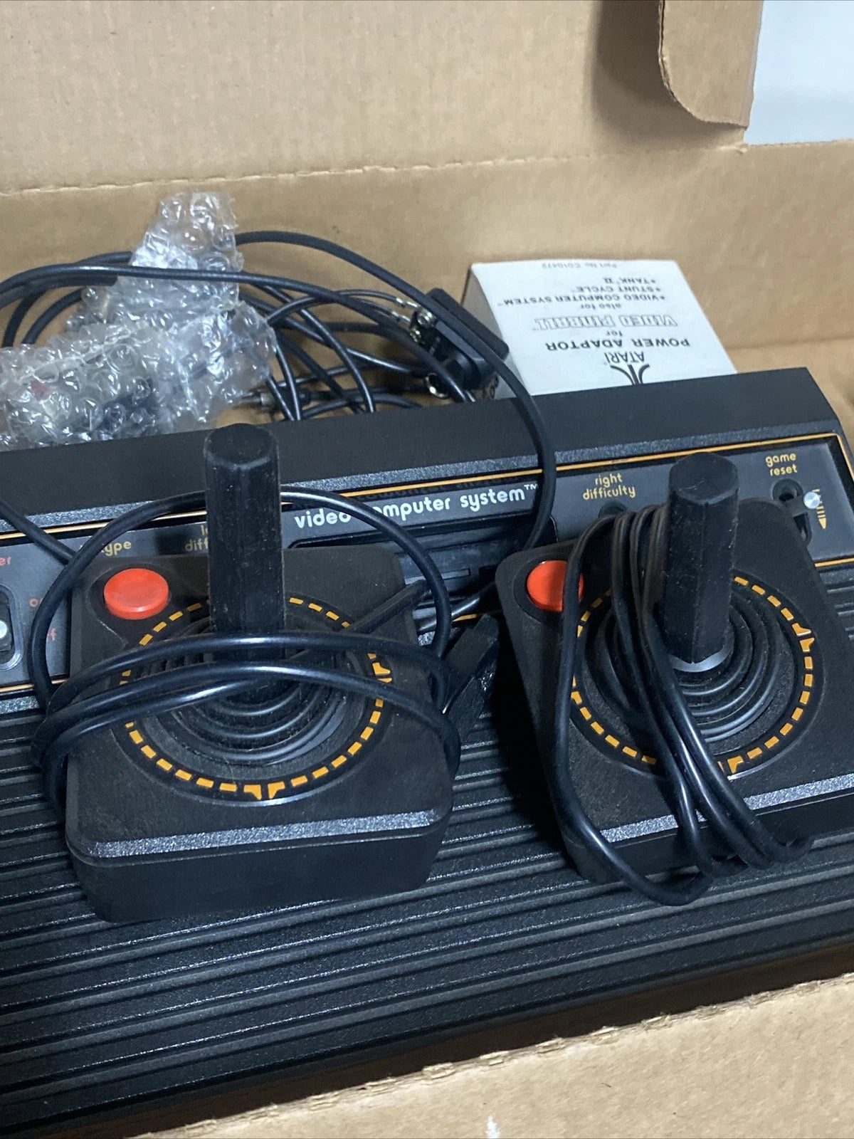 Atari Video Computer System CX-2600 Factory Reconditioned Complete NEAR MINT