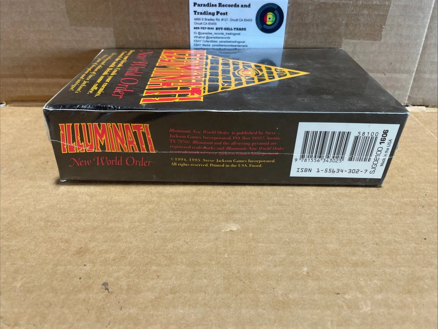 ILLUMINATI NEW WORLD ORDER STEVE JACKSON LIMITED EDITION BOOSTER BOX SEALED