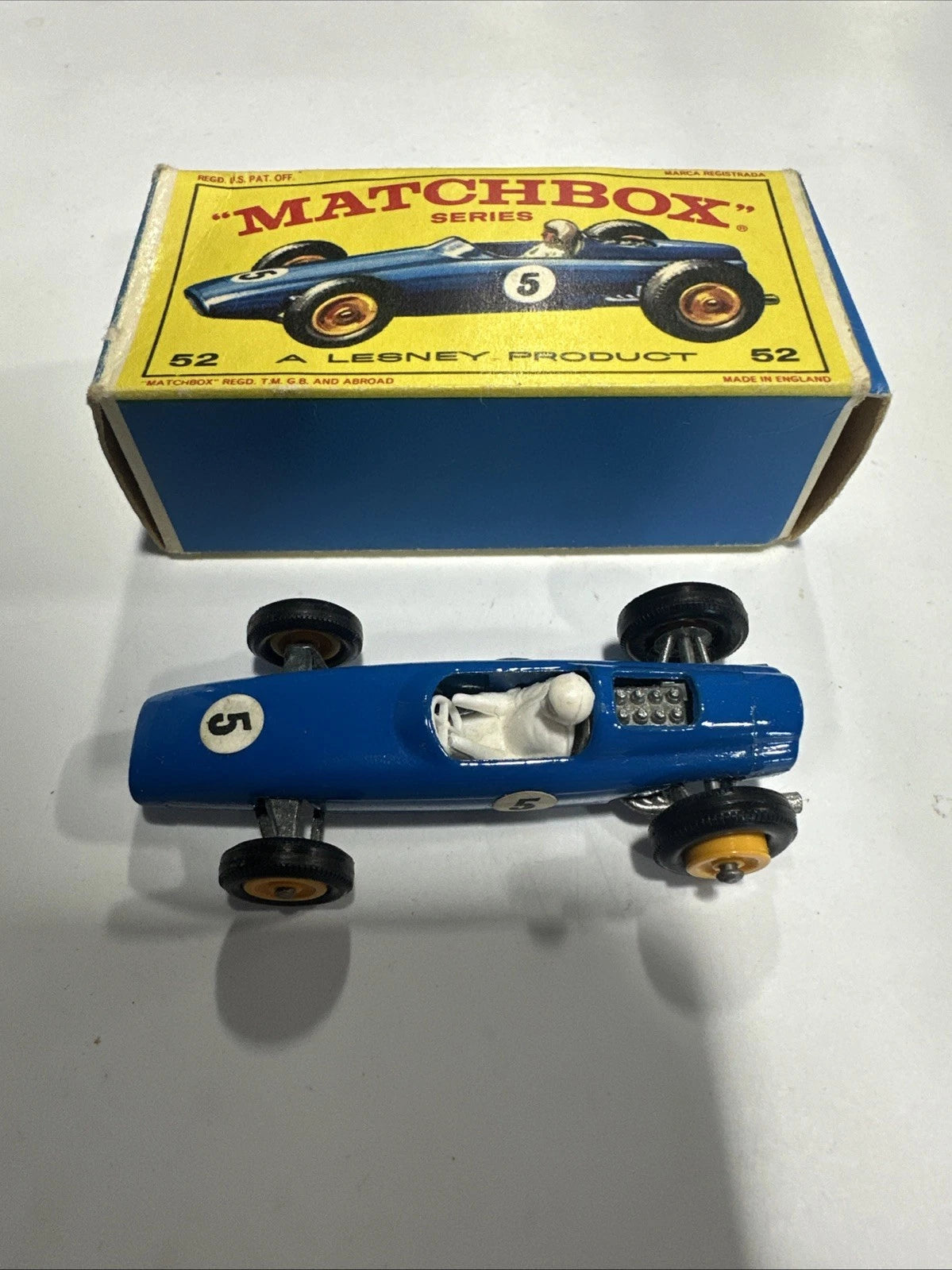 1960s Matchbox Lesney #52 BRM Racing Car Loose Wheels