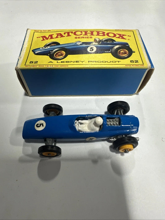 1960s Matchbox Lesney #52 BRM Racing Car Loose Wheels