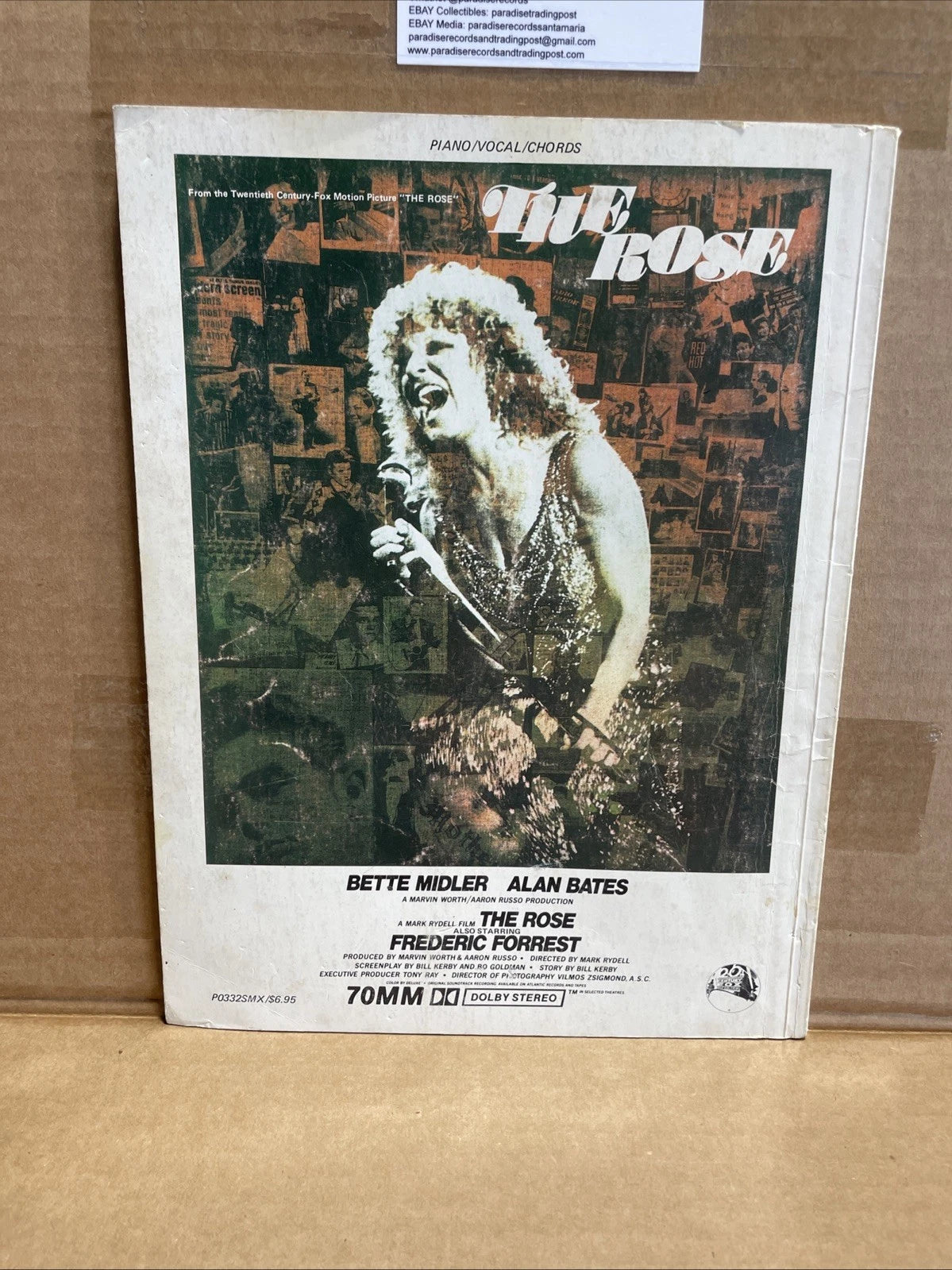 Bette Midler THE ROSE Film SOUNDTRACK Songbook Piano Vocal Chords 10 Songs 1979
