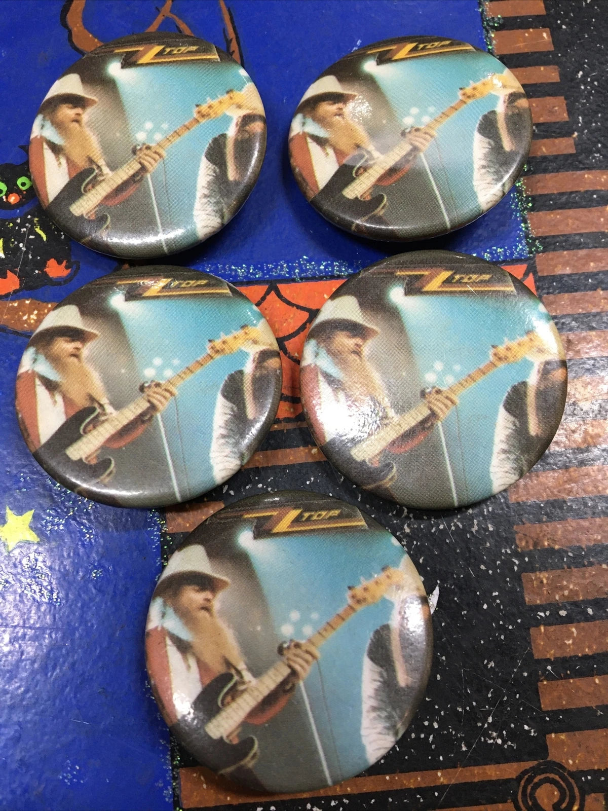 ZZ Top Vintage 5 Button Collection