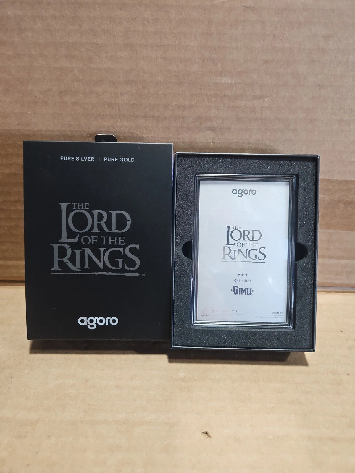 Agoro Lord Of The Rings Tier 3 5g 999 Silver Gimli, 041/180 Open Box Rare