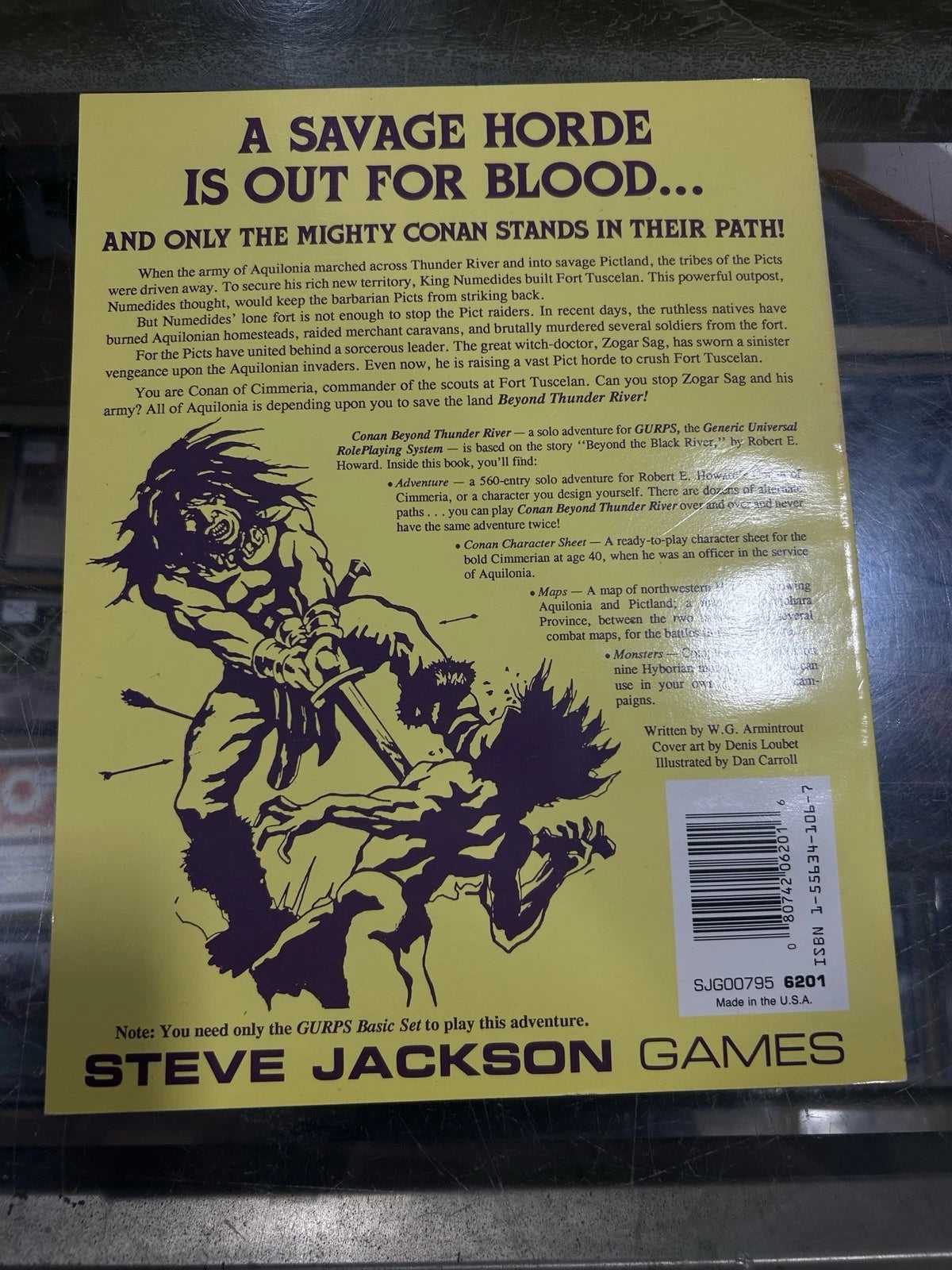 GURPS- Conan Beyond Thunder River by Steve Jackson 1988