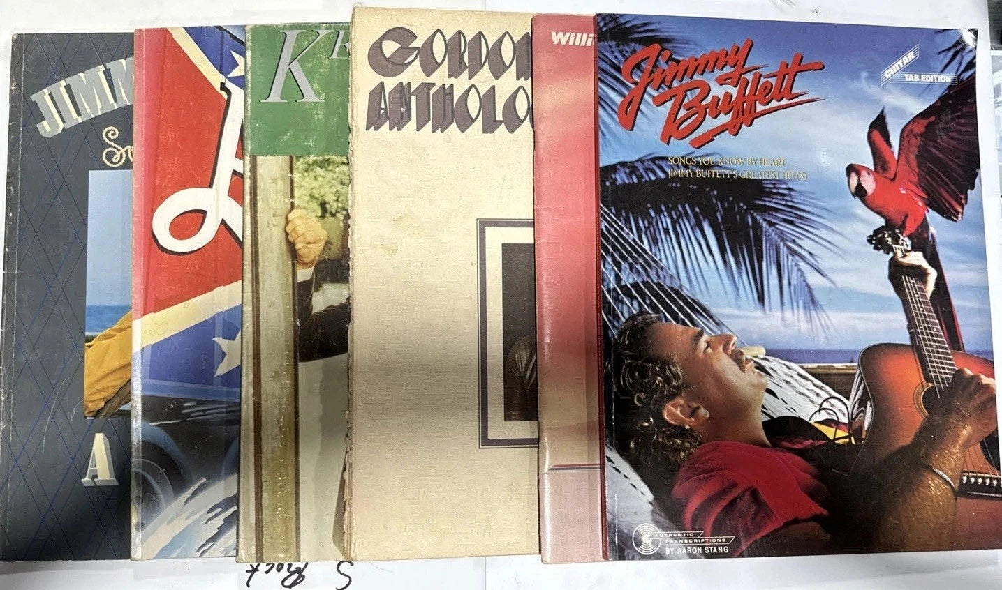 Vintage Rock Sheet Music (6) Jimmy Buffet, Willie Nelson