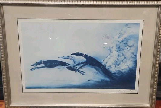 Louis Icart " Speed II " Etching Print Signed Rare Vintage 30x24