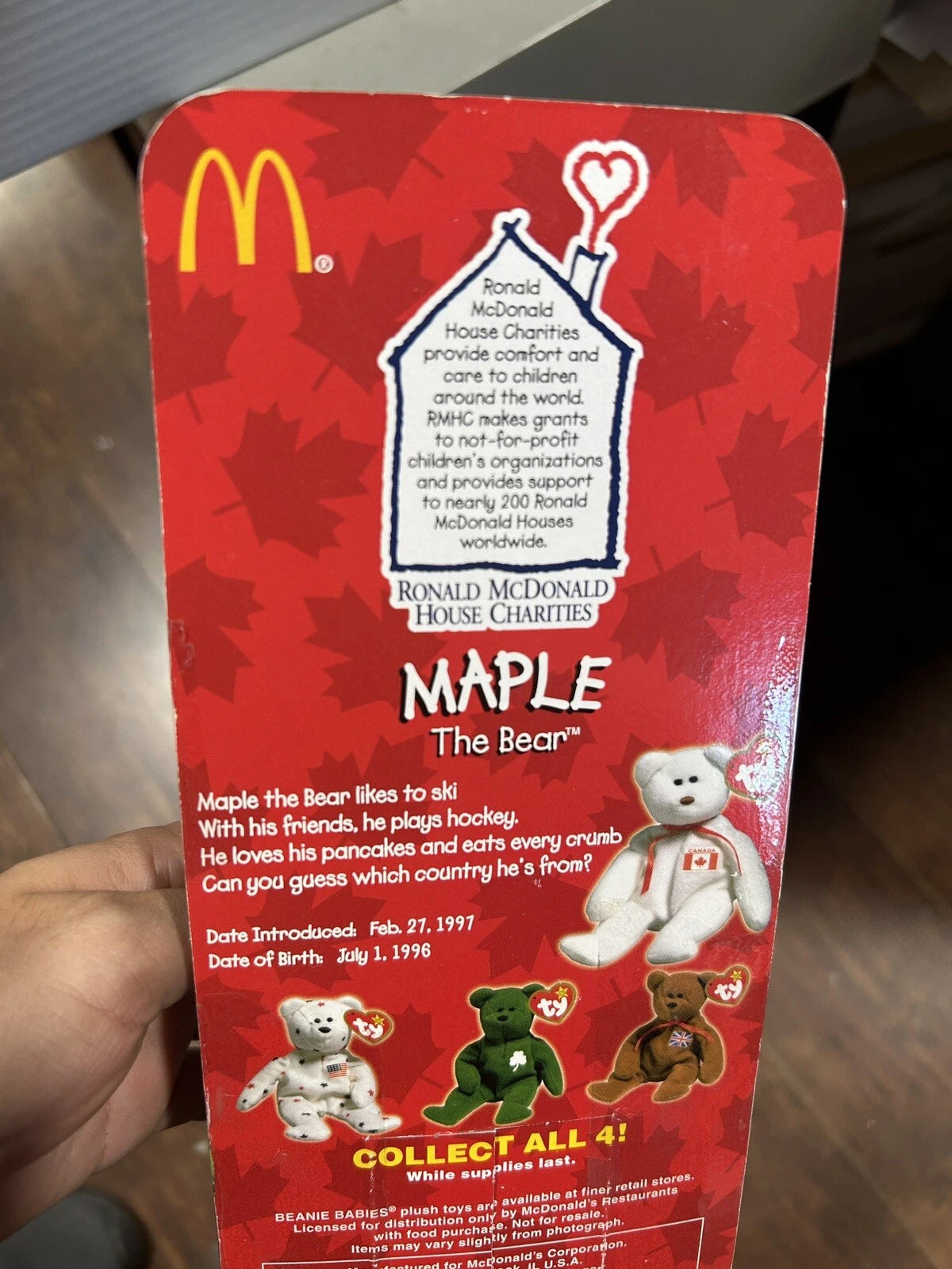 MAPLE The Bear Rare Ty Beanie Baby