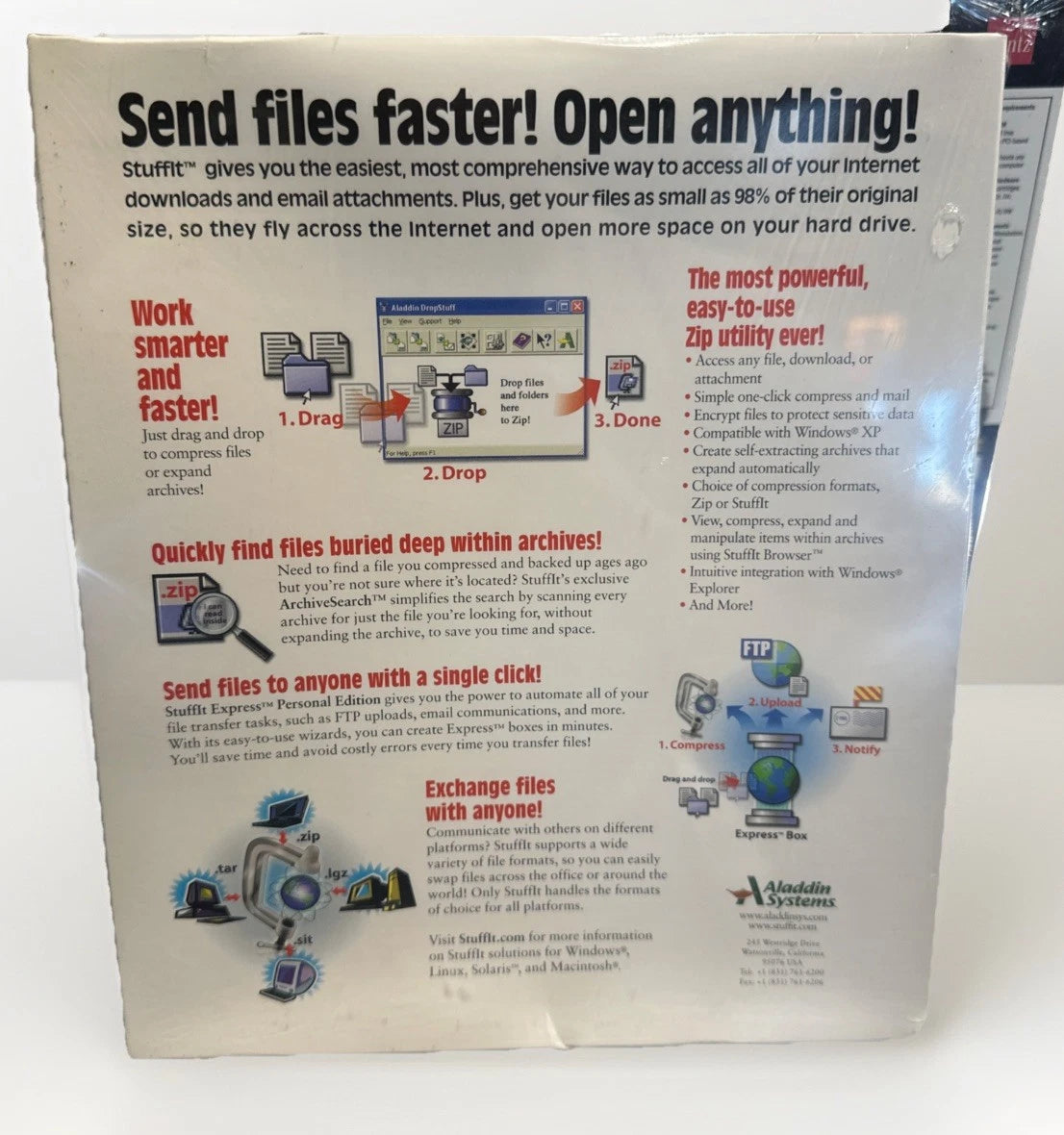 StuffIt Deluxe 8.0 Aladdin Systems Compression Solution For Macintosh Mac