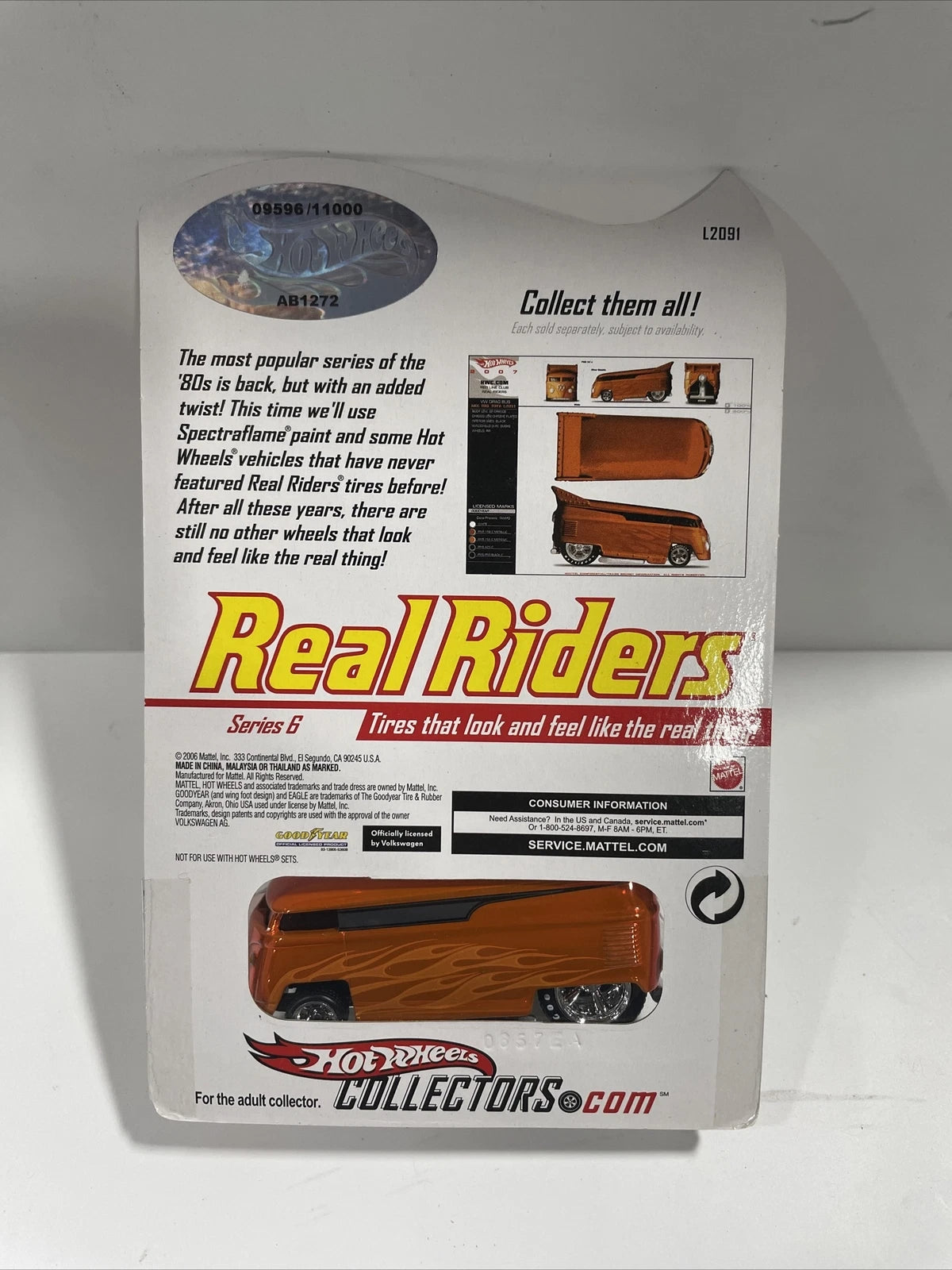 HOT WHEELS VW DRAG BUS RLC 09596/11000 Real Riders Orange Brand New SEALED