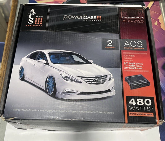 PowerBass Acs-2120 240 Watt 2 Channel Class A/B Power Car Amplifier