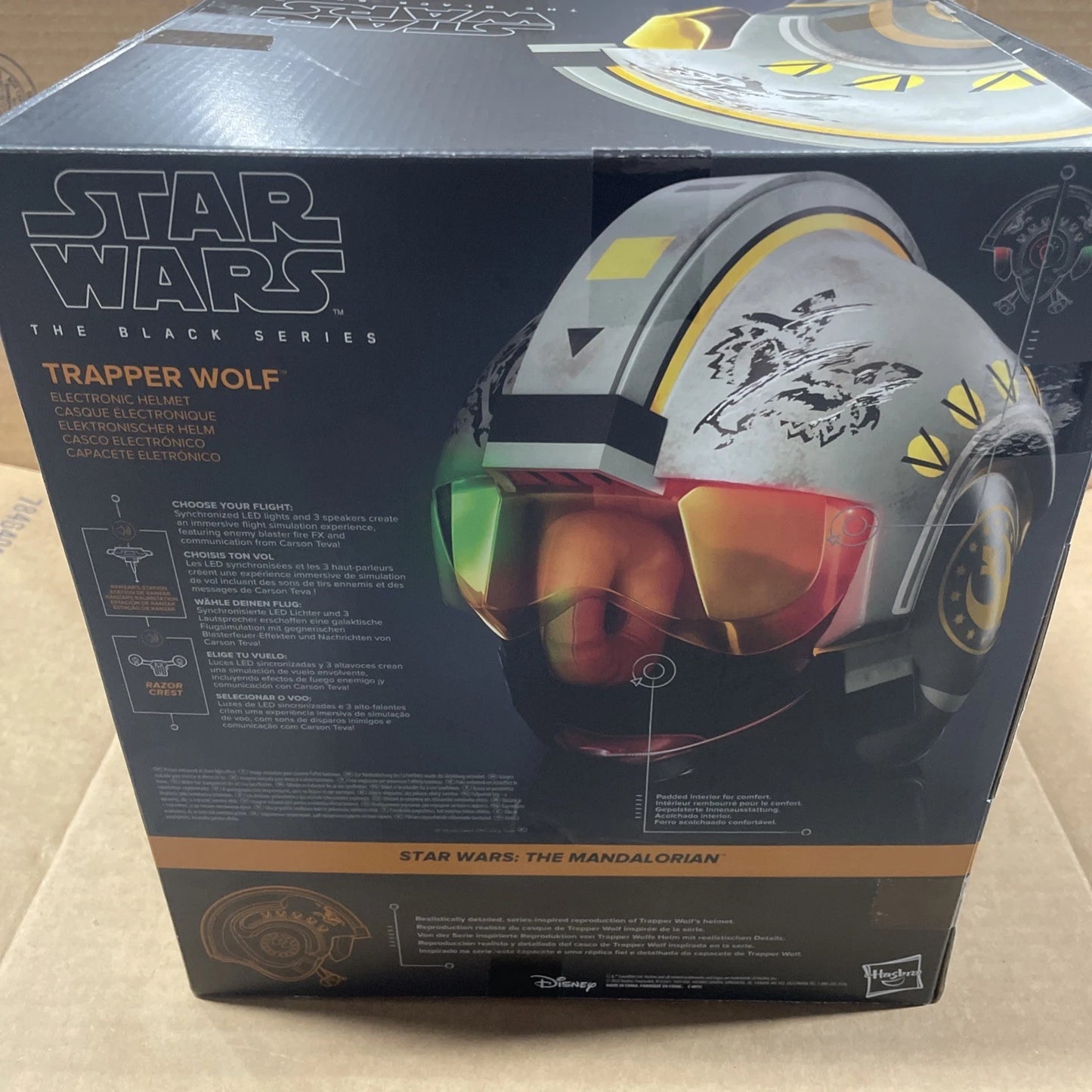 Hasbro Star Wars Black Series Mandalorian TRAPPER WOLF Helmet Open Box