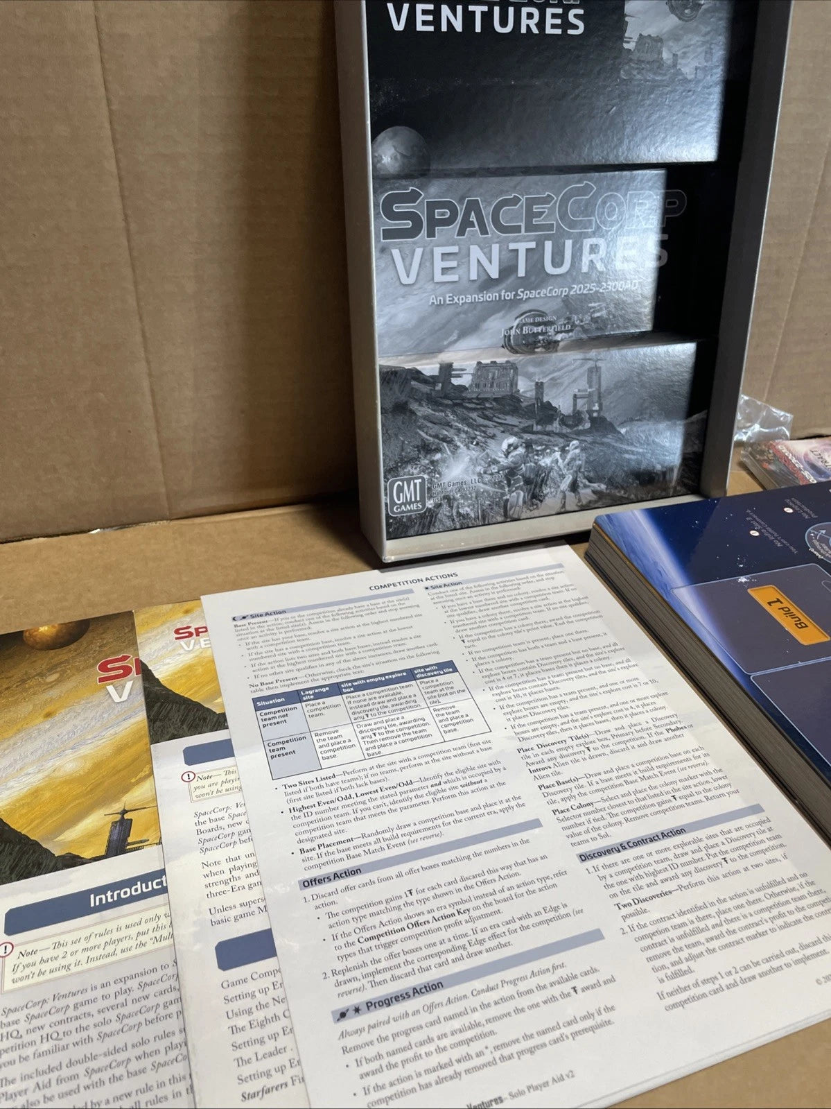 GMT Games SpaceCorp 2025-2300AD 2nd Printing + SpaceCorp Ventures Expansion