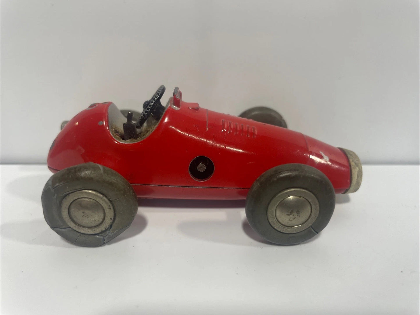 Vintage Schuco Micro Racer 1040 Red Made in US Zone Germany Car #3 No Key