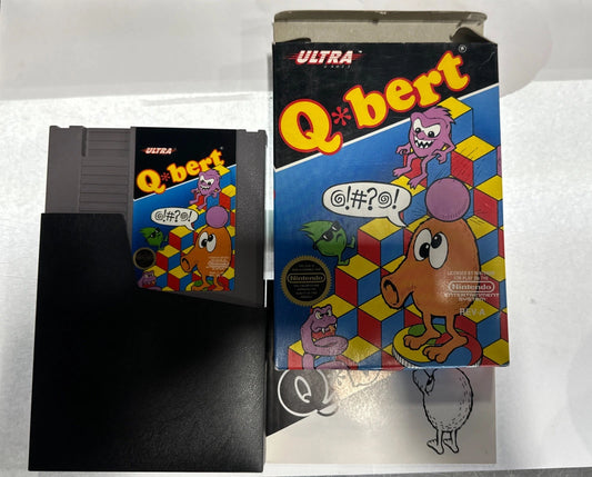 Qbert Q Bert (Nintendo, 1985 NES) CIB Complete Very Good Condition