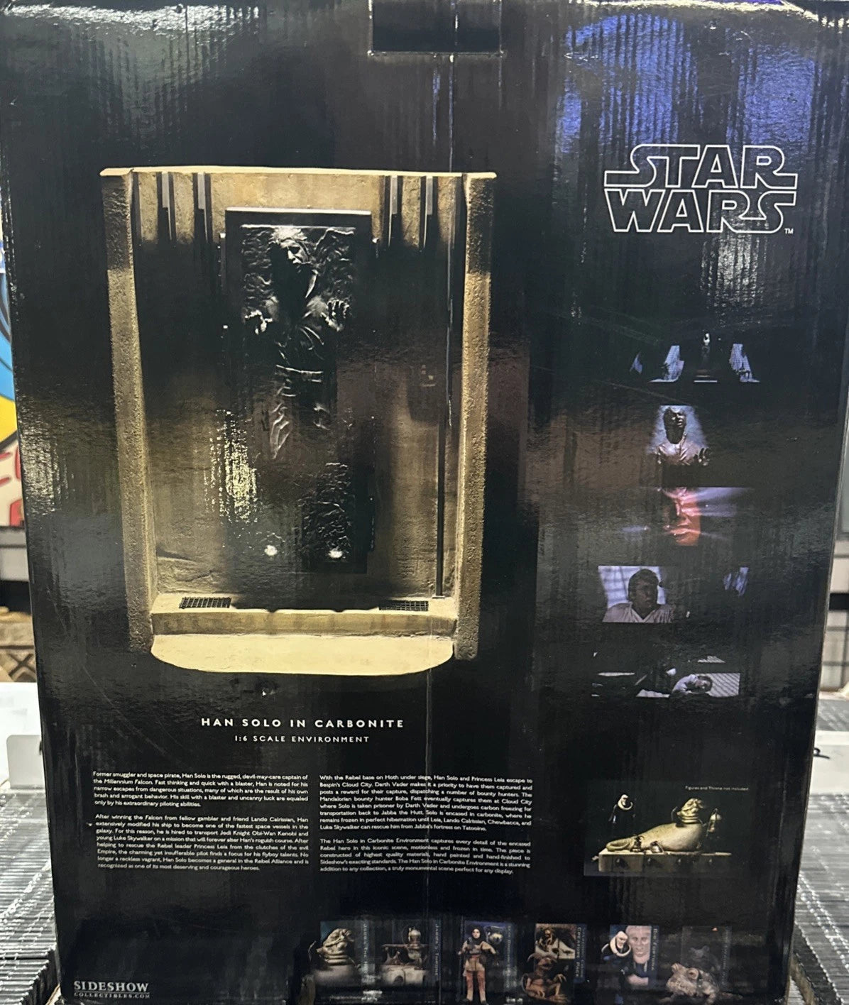Return of the Jedi Han Solo in Carbonite 1:6 Scale Environment Sideshow