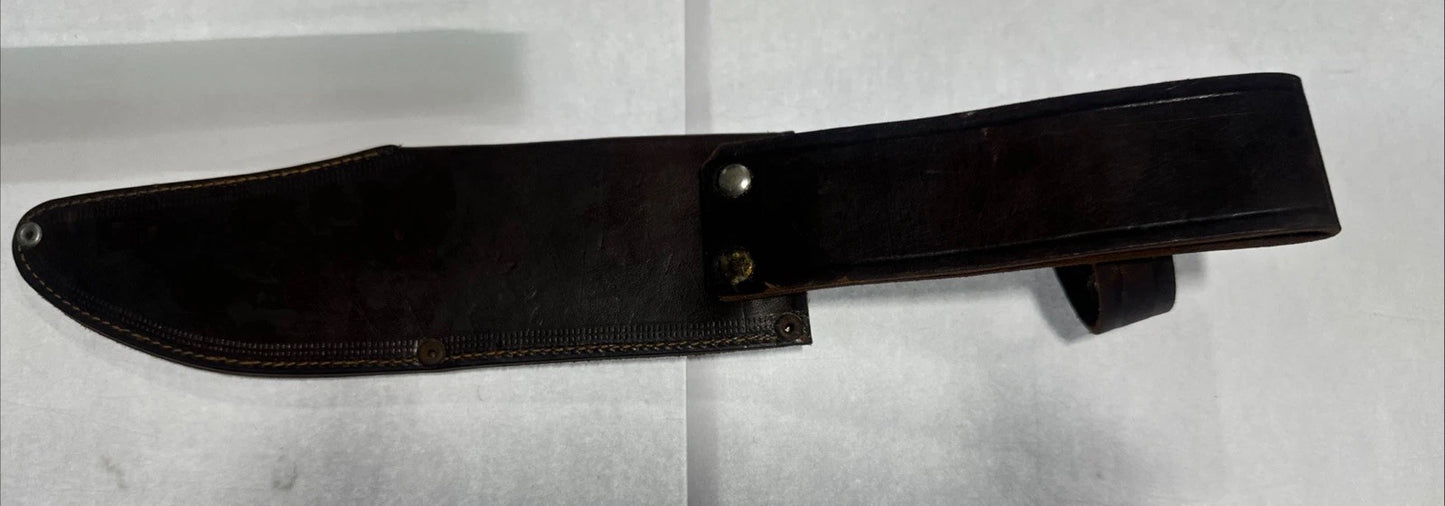 Vintage Mexican Mexico Engraved Bowie Knife with DEER HOOF OAXACA