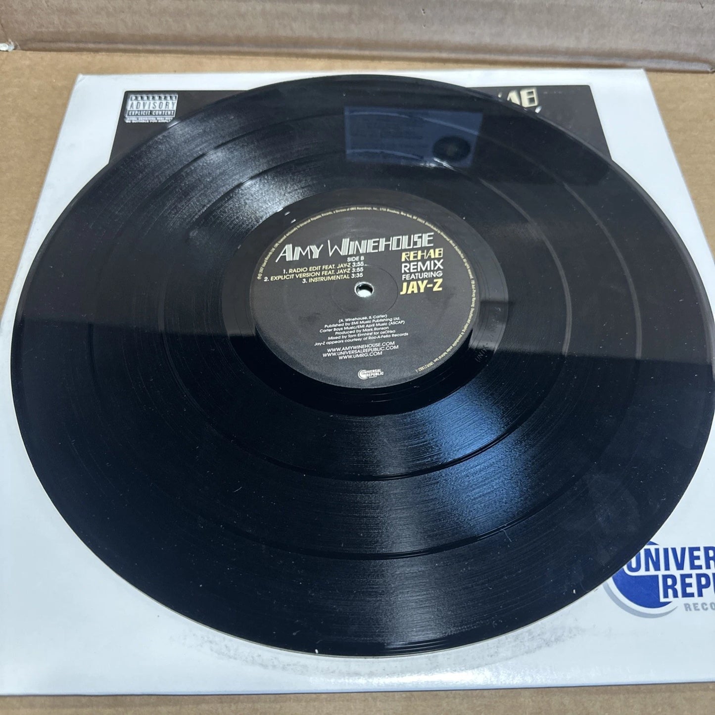 Amy Winehouse Feat Jay-Z-Rehab-Remix-12" Vinyl 5trk-UNIR 21882-1 US 2007 vg+
