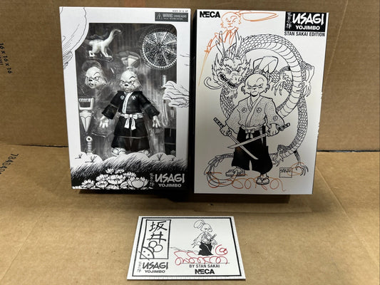 Usagi Yojimbo NECA 7" Figure Stan Sakai Edition Black & White Hand Signed /989