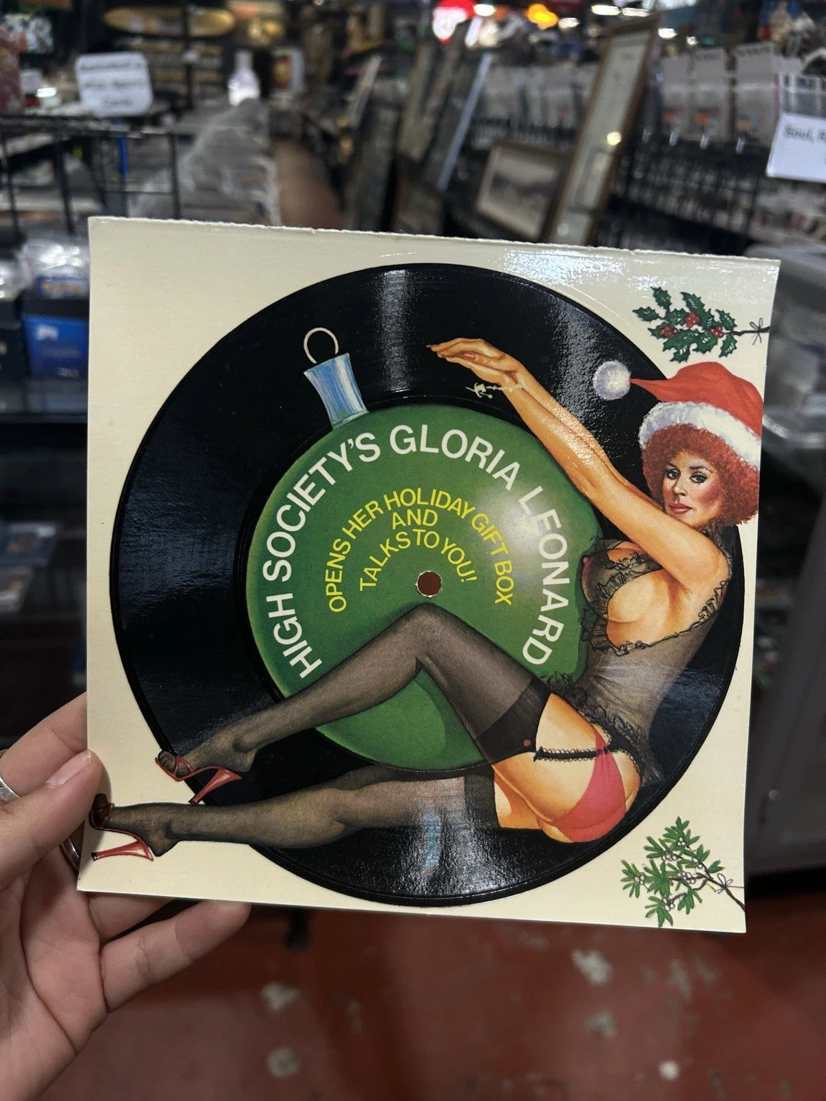 Gloria Leonard Holiday Gift Box Record, High Society 7'' 33 rpm