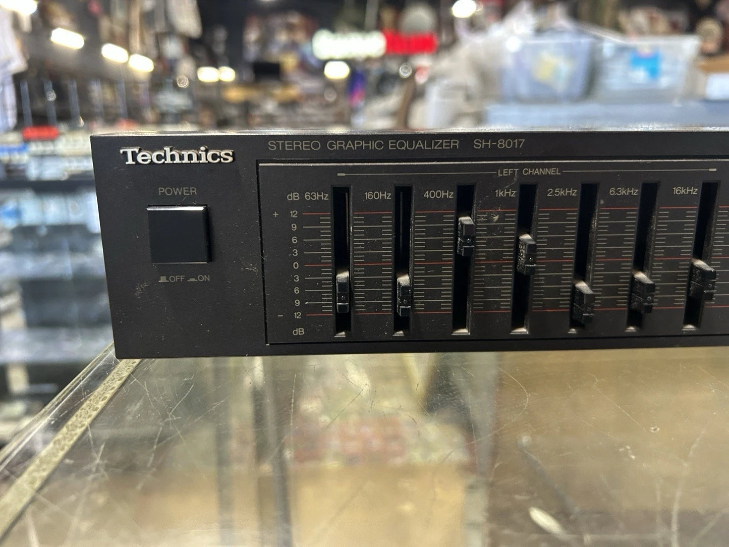 Technics SH-8017 Stereo Graphic Equalizer 7 Band 2 Channel +power cord