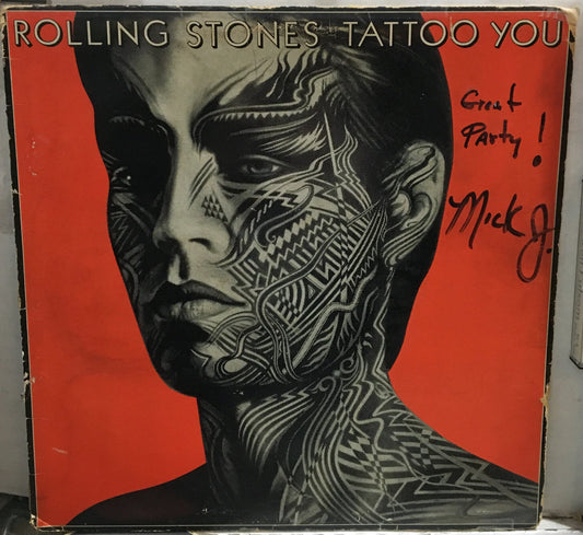 Rolling Stones Tattoo You Autographed Record Sleeve