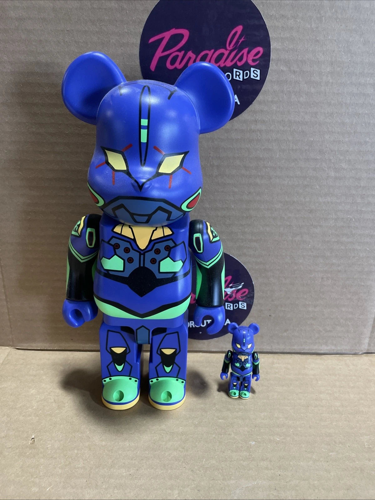 Evangelion Eva 01 New Paint Bearbrick 400% & 100% 2 Pack Medicom
