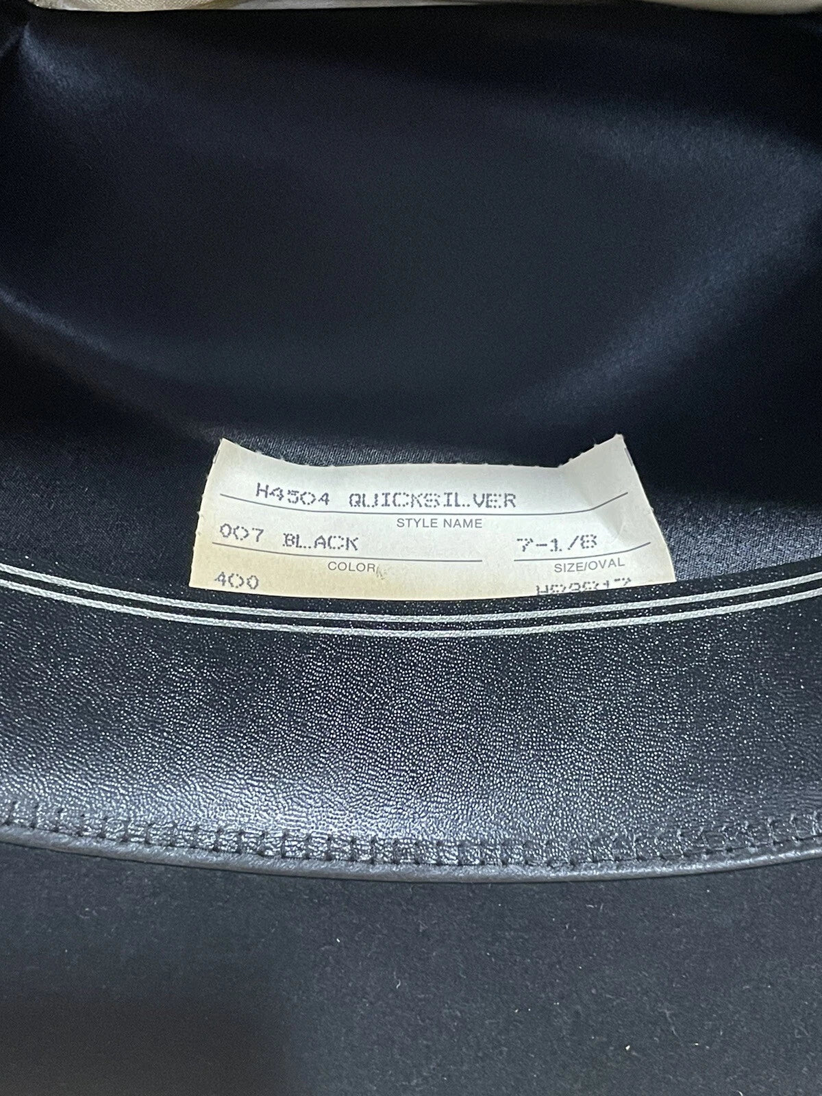 RESISTOL Quicksilver Hat 7 1/8 Black