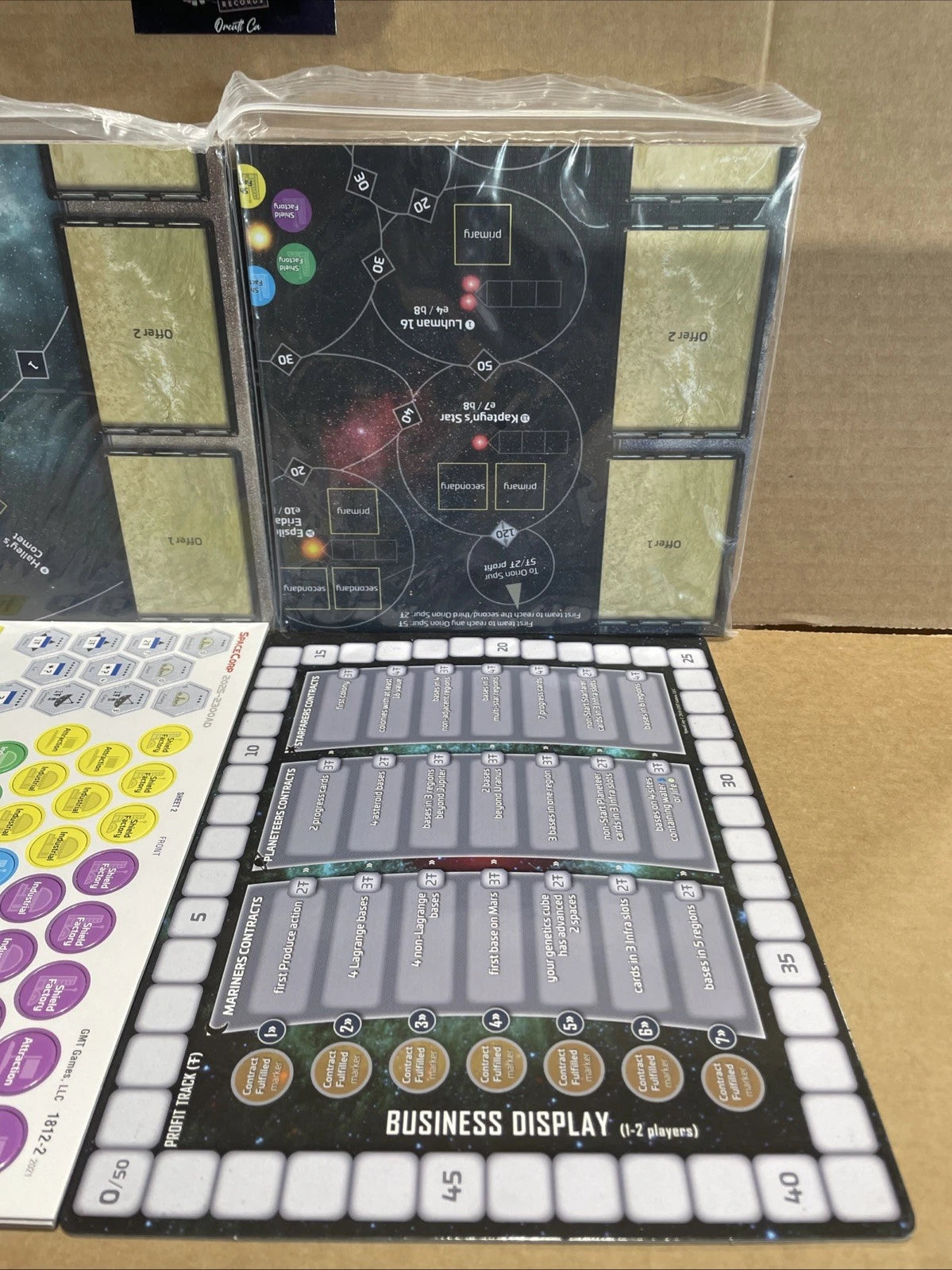 GMT Games SpaceCorp 2025-2300AD 2nd Printing + SpaceCorp Ventures Expansion