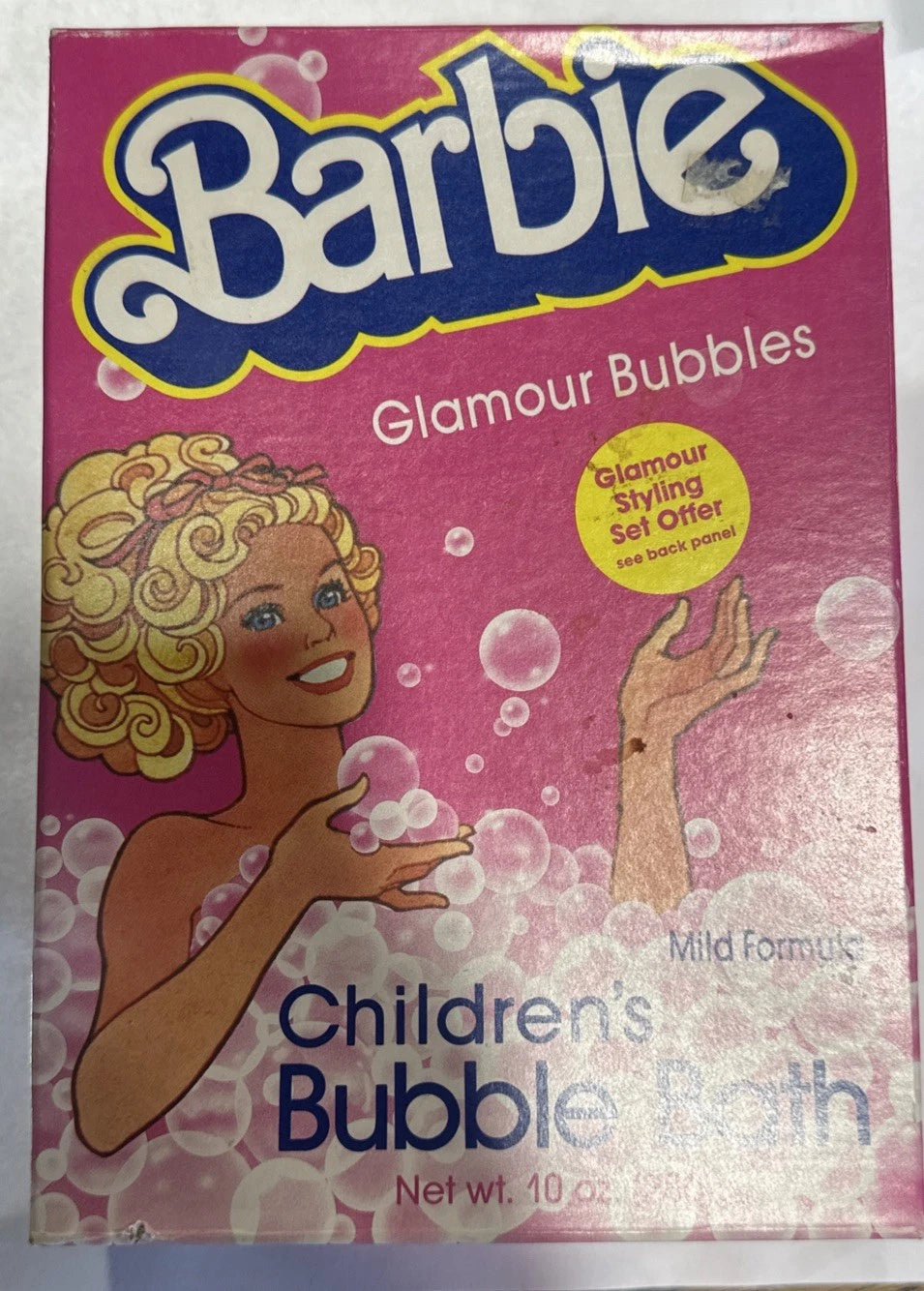 Vintage Rare 1985 Mattel Barbie Glamour Bubbles Bubble Bath Box New Sealed