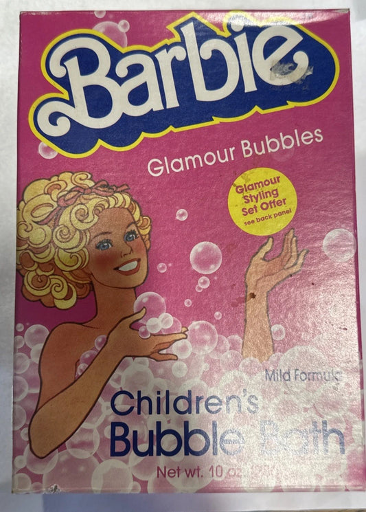 Vintage Rare 1985 Mattel Barbie Glamour Bubbles Bubble Bath Box New Sealed