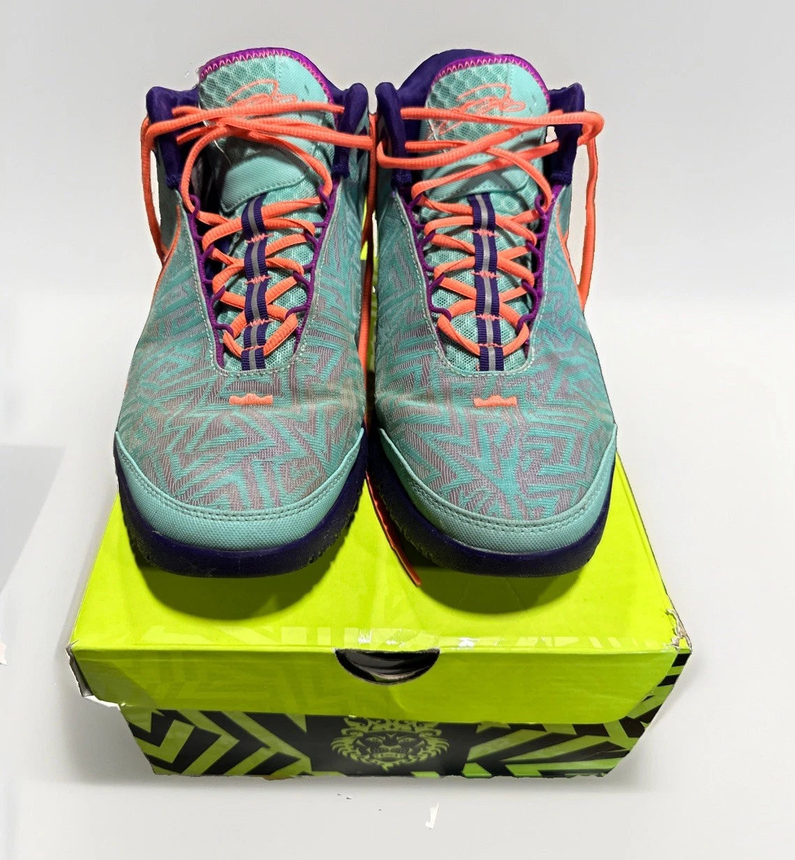 Size 11.5 Mens Nike Zoom LeBron NXXT Genisus Hyper Turquoise Basketball Sneakers