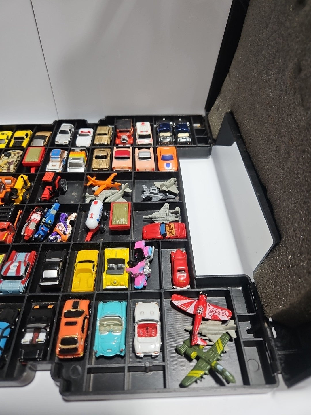 Vintage 1988 Micro Machines Lot Of 64 Vehicles & Airplanes W Case Included