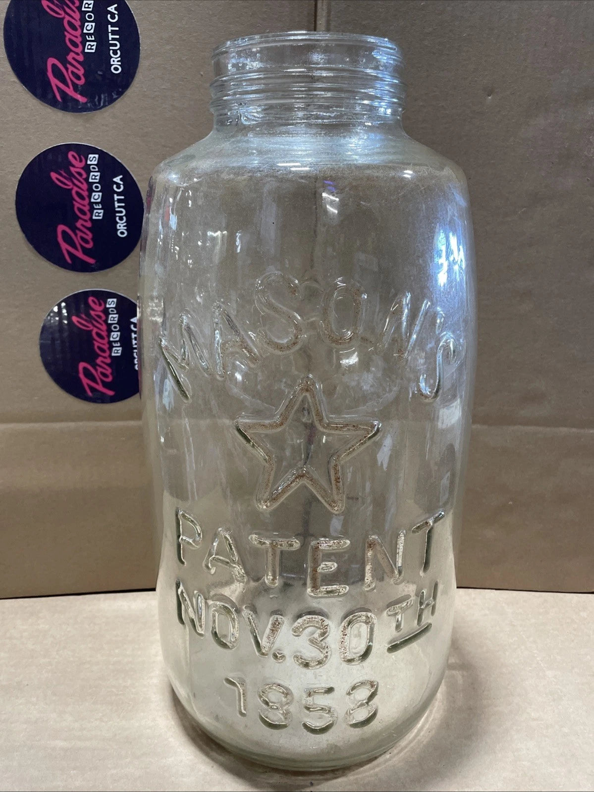 Vintage Mason Pickling Jar 1858 Star Eagle 5 Gallon Rare