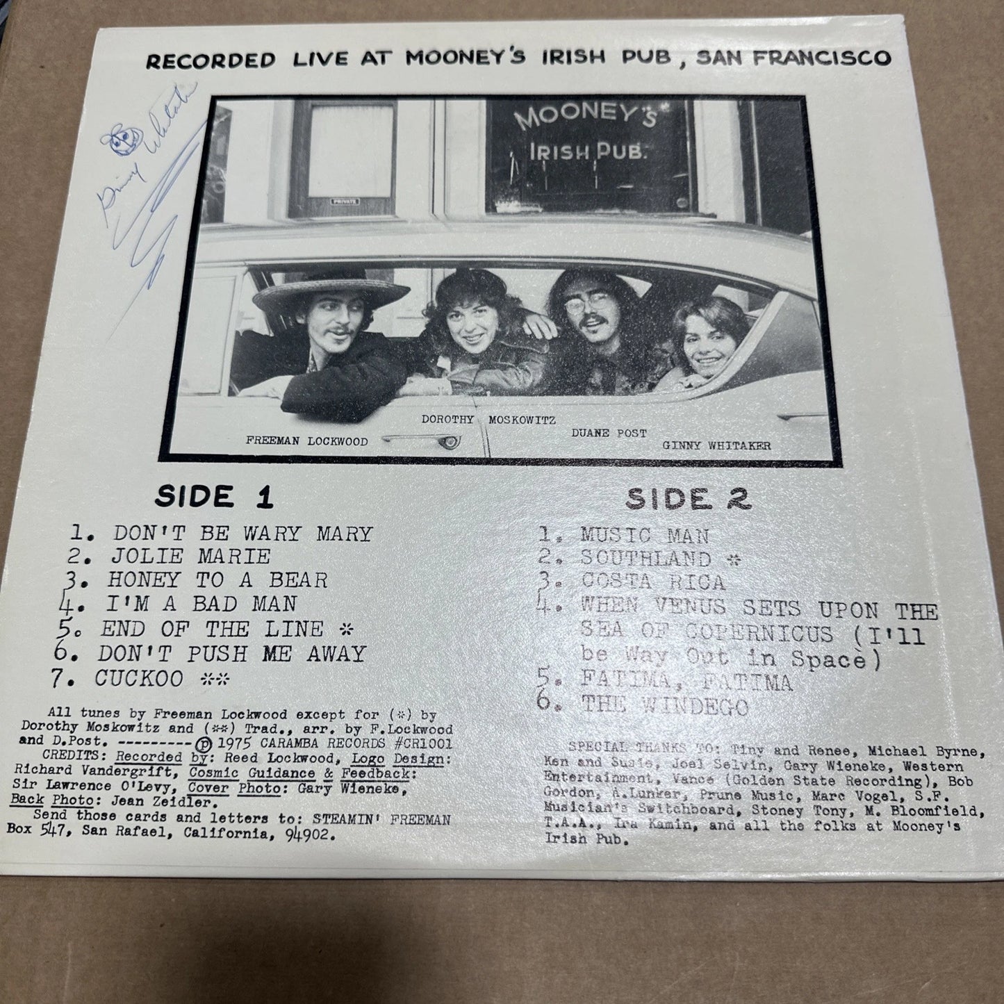 STEAMIN' FREEMAN: Greatest Hits SIGNED LP 33 RPM