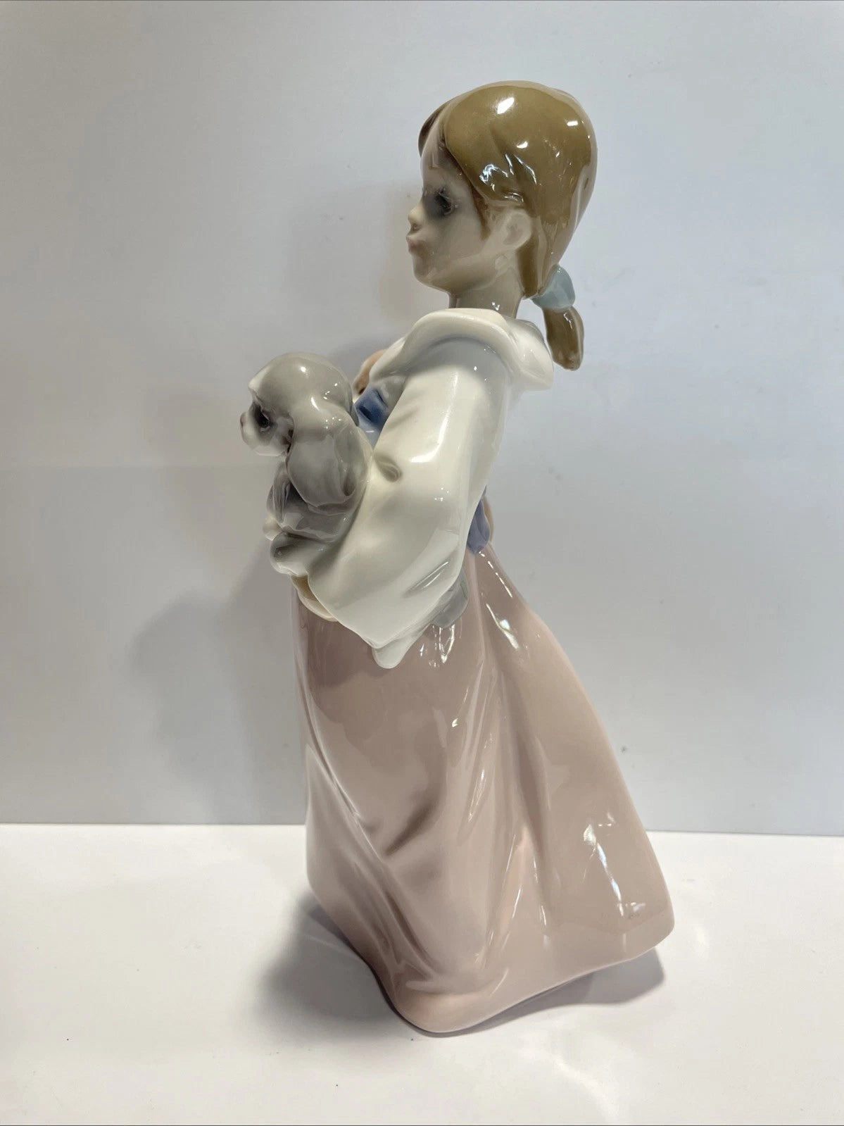 Lladro Arms Full of Love Figurine 6419 Girl And Puppies Rare Vintage