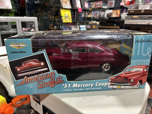 Ertl American Muscle 1:18 American Graffiti '51 Mercury Coupe Maroon 32081 NIB