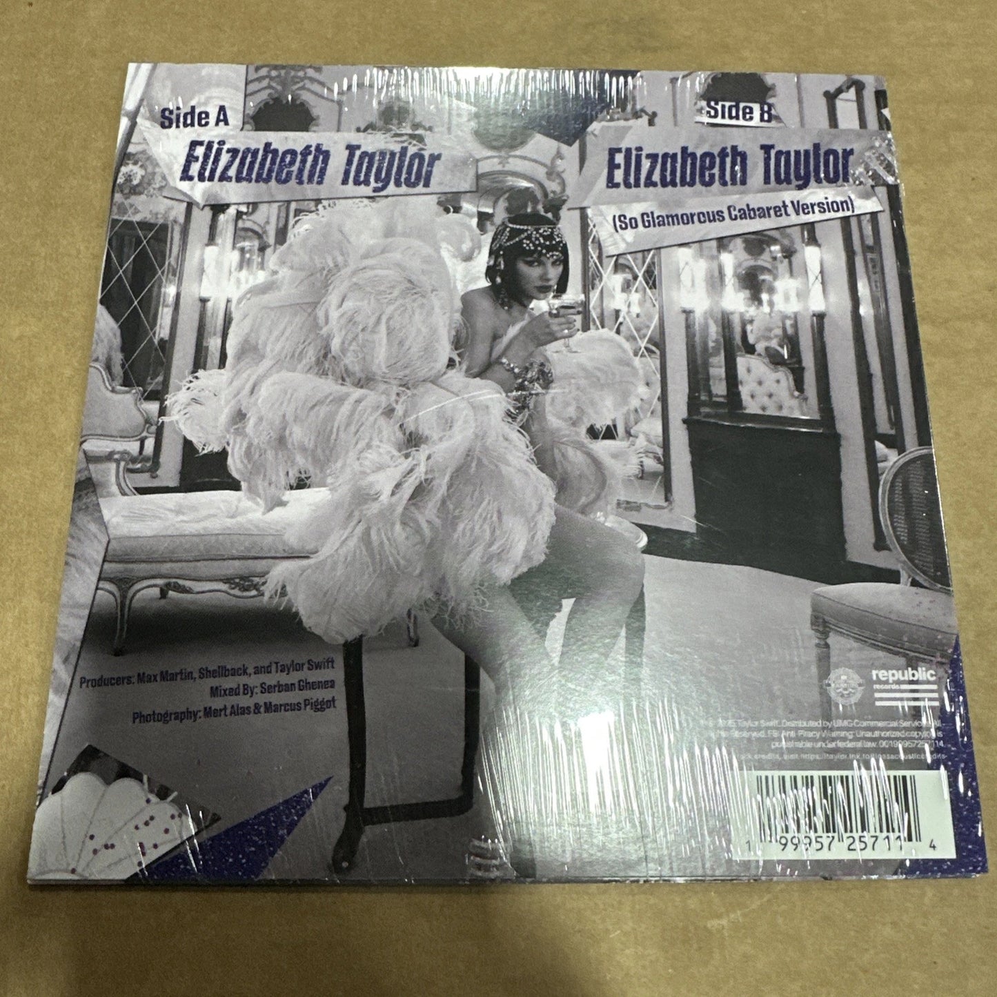 TAYLOR SWIFT ELIZABETH TAYLOR 7” VIOLET GLITTER VINYL NEW SEALED RSD 2026