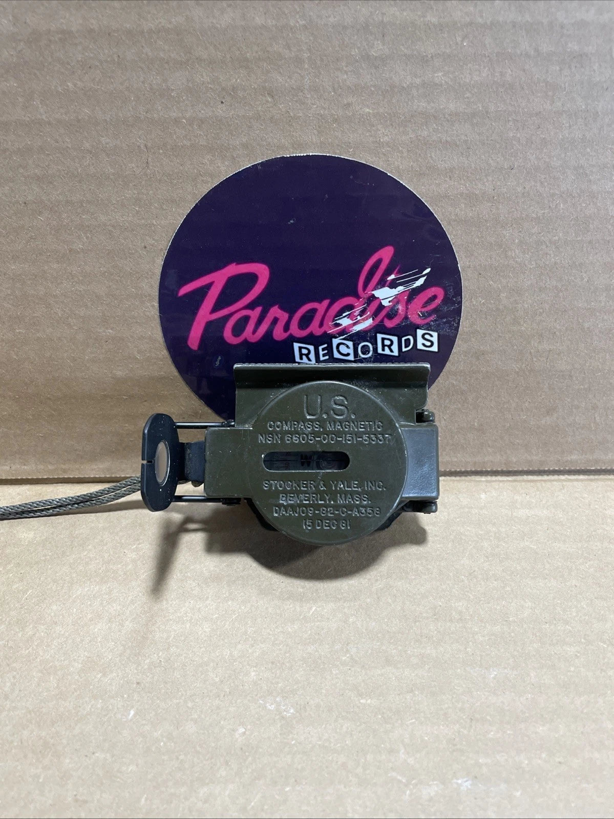 1986 U.S. Military Magnetic Compass Army Stocker Yale NSN 6605-00-151-5337