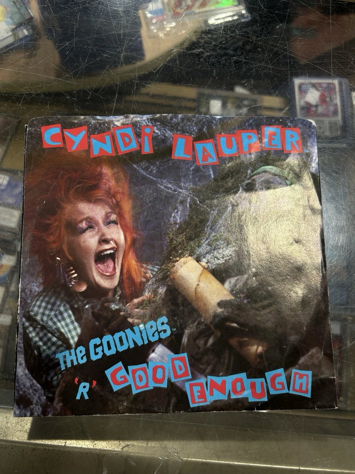 Cyndi Lauper "The Goonies 'R' Good Enough" 1985 45 w/ Picture Sleeve