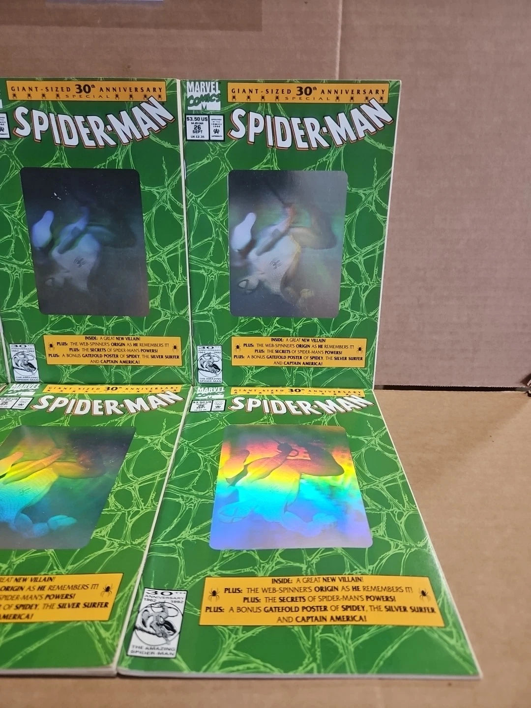 Spider-Man #26 Newsstand 30TH Anniversary Hologram Poster 1992 Lot Of 17