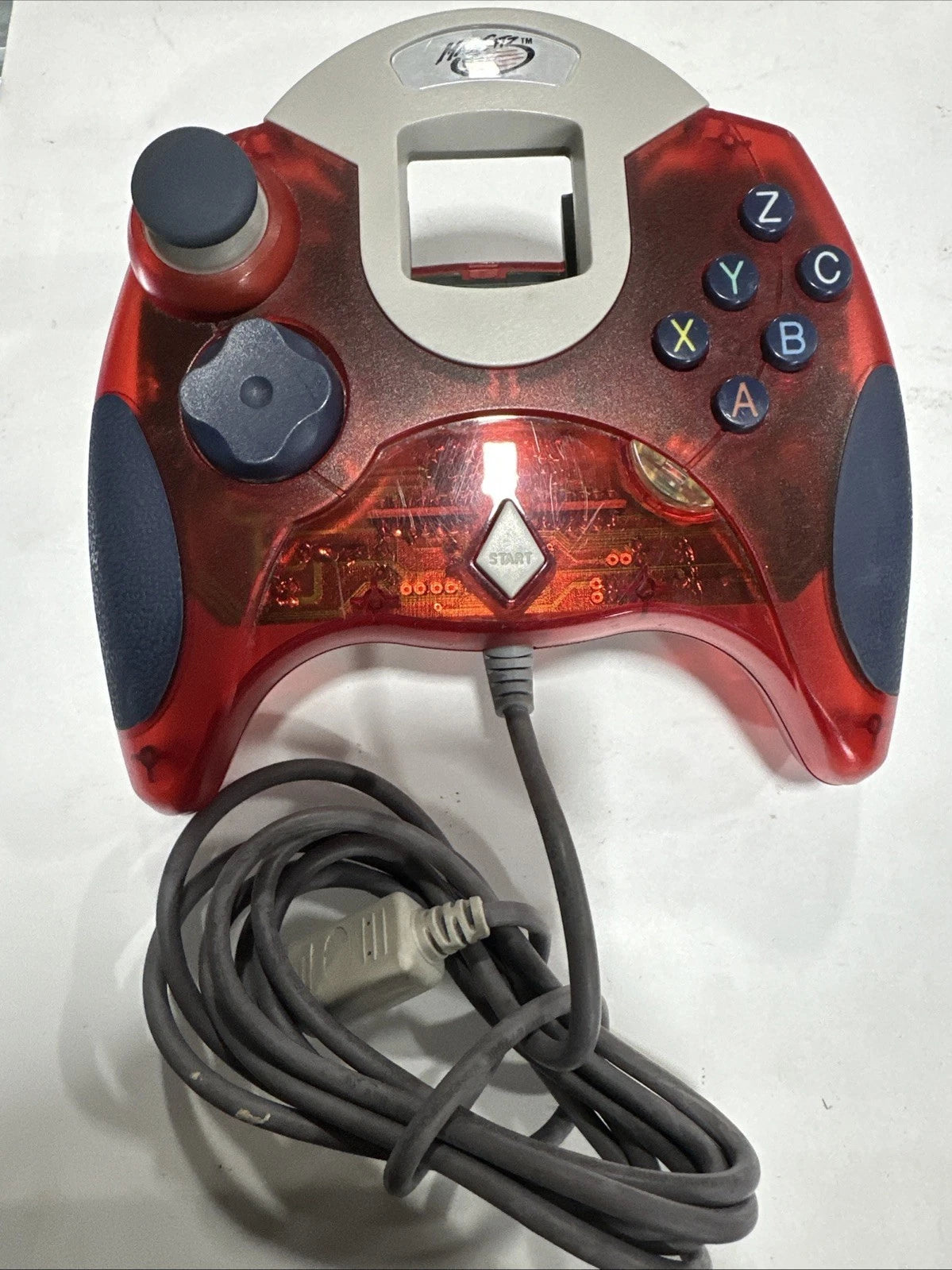 Sega Dreamcast Clear Translucent Red Controller HKT-7700 OEM UNTESTED