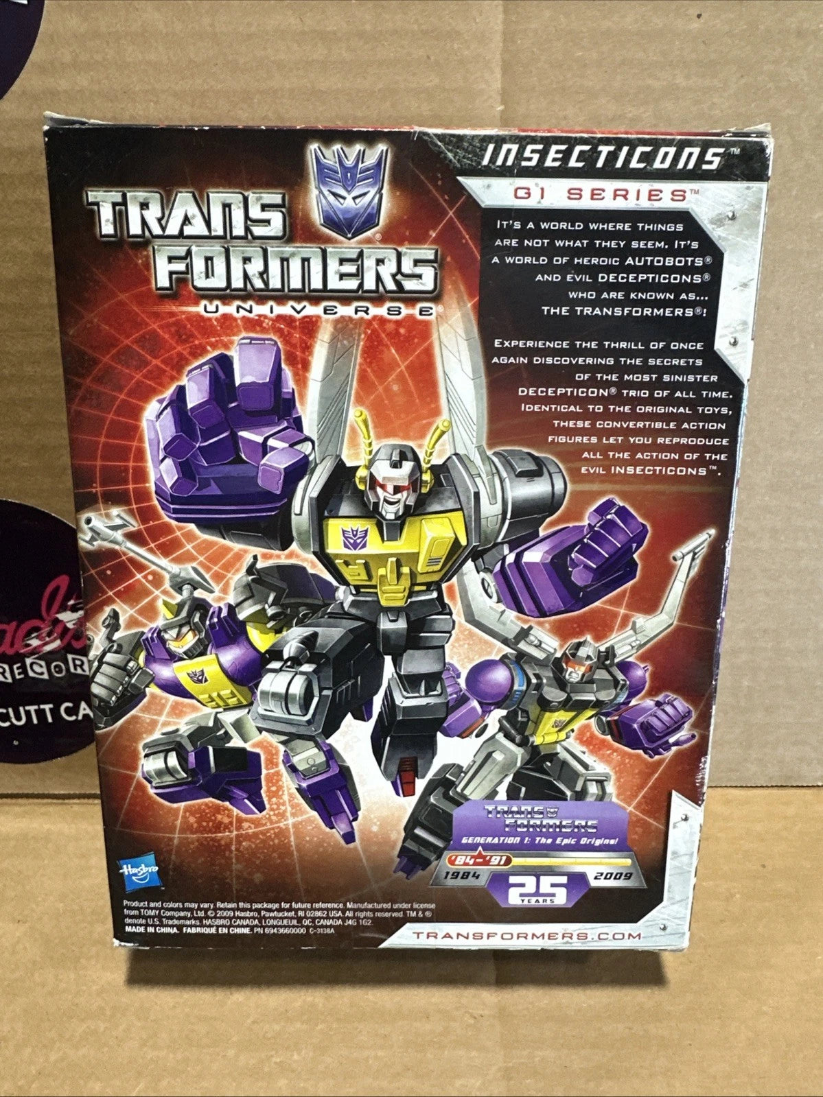 Transformers Universe 25th Anniversary Insecticons TRU Exclusive 2009 Open Box