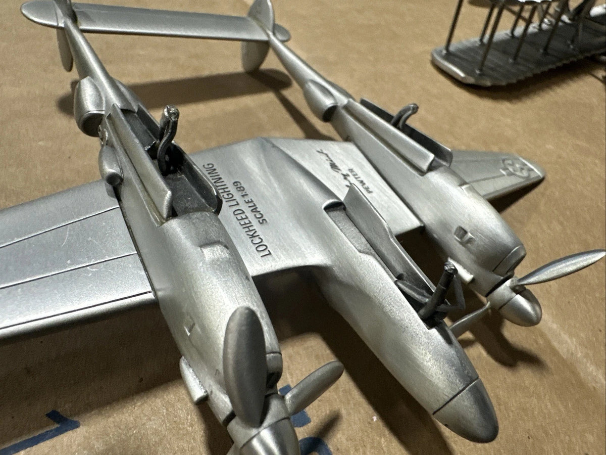 Danbury Mint Diecast Pewter Plane Airplane Lot 1:157 Scale Rare Vintage READ