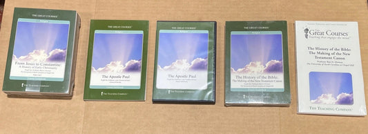 The Great Courses Christianity Lot 3 DVD And 1 CD Sets With Guidebooks & Book