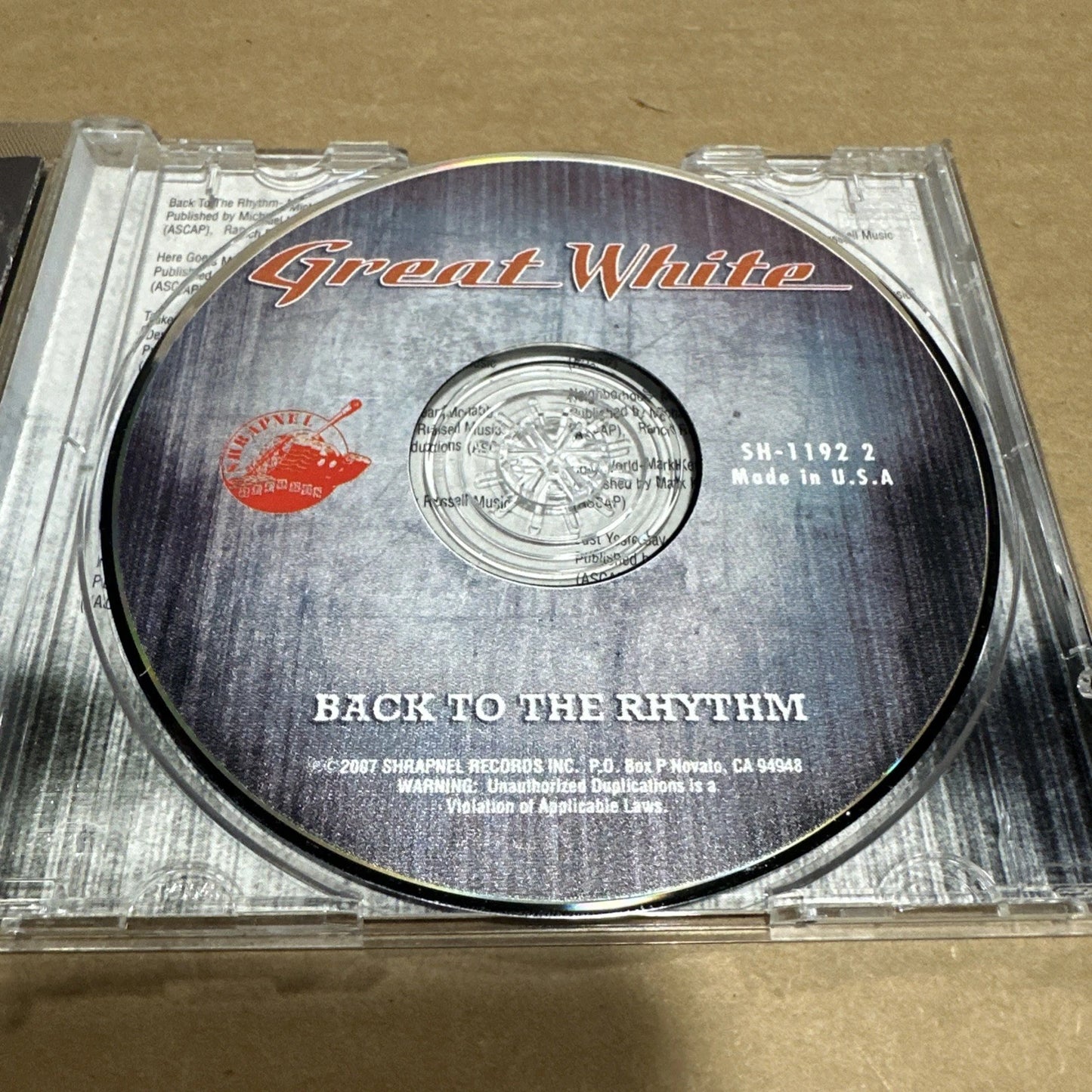 GREAT WHITE cd BACK TO THE RHYTHM