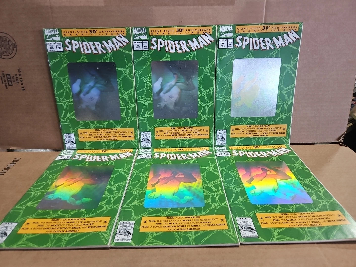 Spider-Man #26 Newsstand 30TH Anniversary Hologram Poster 1992 Lot Of 17