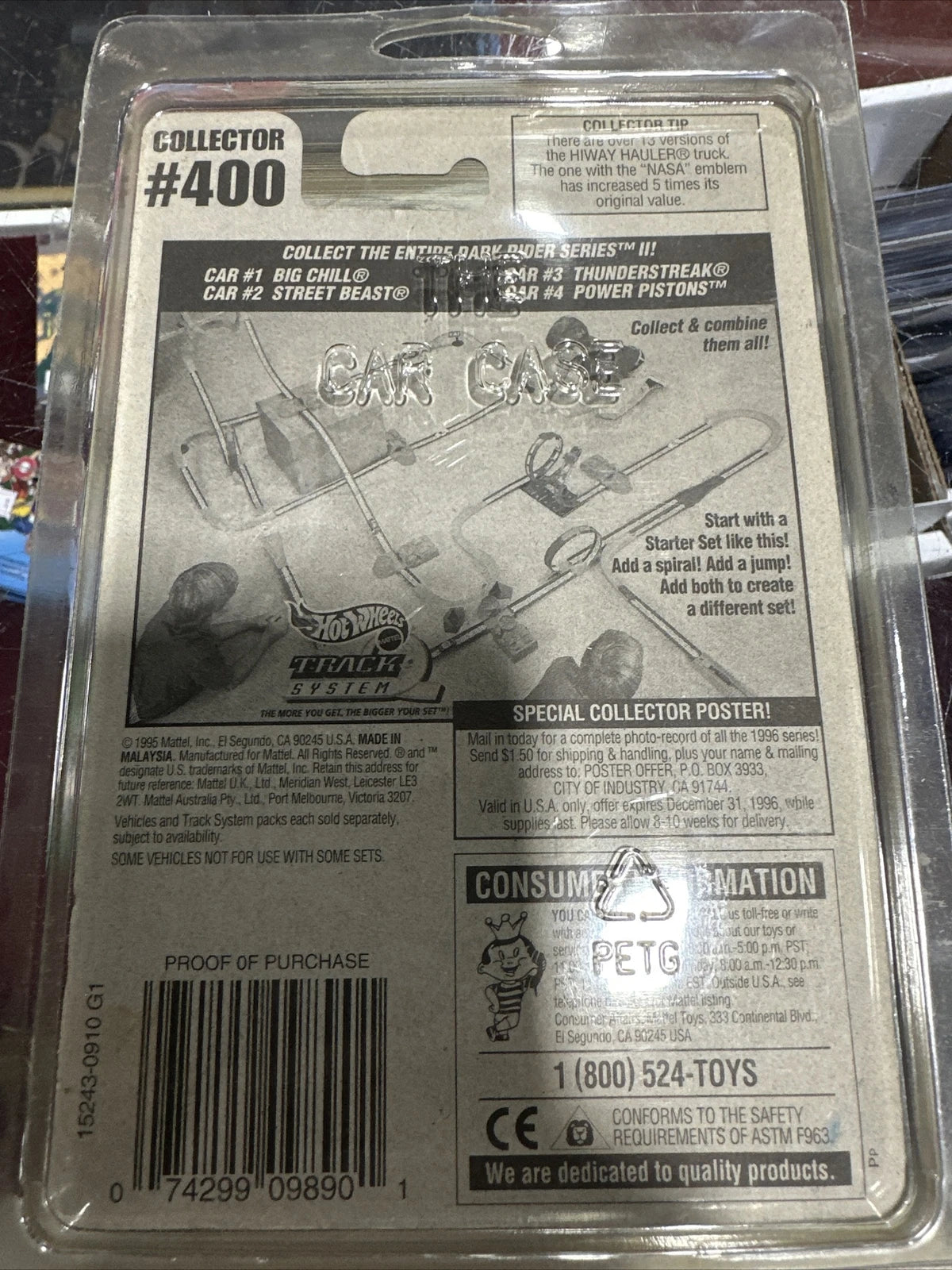 Hot wheels Mislabeled Car Splatter Series Car With Dark Rider Series II Cover