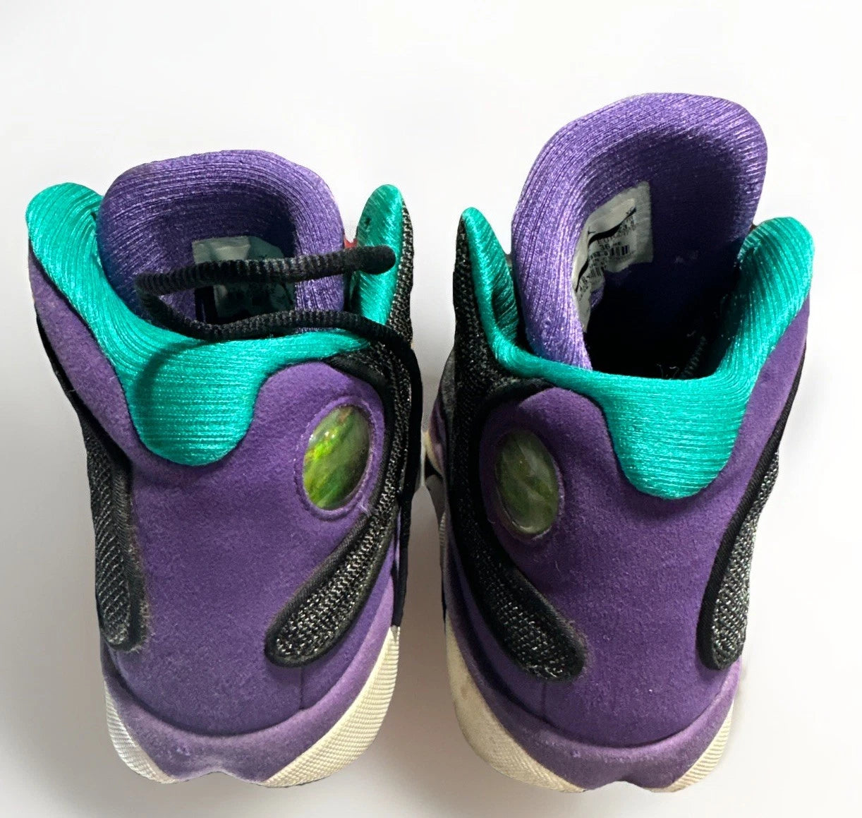 Nike Air Jordan 13 Retro Violet Teal Hornets Sneakers Size 4.5Y 6W 439358-027